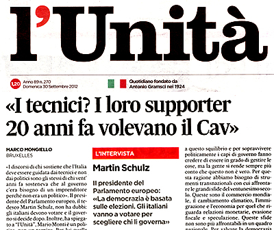 Ottima "l'Unit" di domenica 30 settembre 2012...