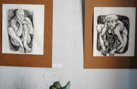 Birgitt Shola Starp - 12. "My I-dentity as a jew", 2011 - Charcoal on paper / 13. "My I-dentity as a nazi", 2011 - Charcoal on paper