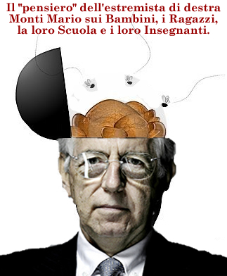 Il "pensiero" dell'estremista di destra Monti Mario sui Bambini, i Ragazzi, la loro Scuola e i loro Insegnanti.