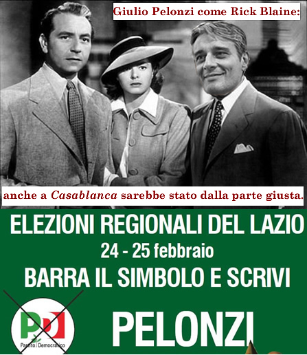 Giulio Pelonzi come Rick Blaine: anche a Casablanca sarebbe stato dalla parte giusta.