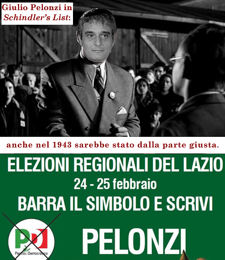 Giulio Pelonzi in "Schindler's List": anche nel 1943 sarebbe stato dalla parte giusta.