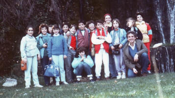 La classe 1987 - 1990 di Roviano alla Villa di Orazio di Licenza.