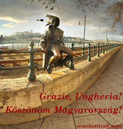 Grazie, Ungheria! Ksznm Magyarorszg! (Venerd 3 gennaio 2014. Luigi Scialanca, scuolanticoli@katamail.com).