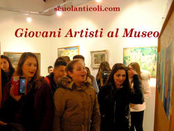 I giovani artisti della Terza Media di Anticoli Corrado espongono le loro prime opere nella splendida cornice del Civico Museo d'Arte moderna e contemporanea