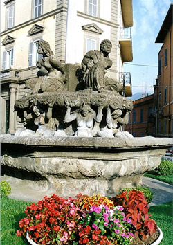 A sinistra, il professor Ignazio Marino affettuosamente preso in giro da "left" di venerd 10 luglio 2009; a destra la fontana (dei Quattro Mori) di Marino, con la quale affettuosamente lo prende in giro ScuolAnticoli. (Averceli quattro Mori, professore! Mandrake faceva magie con uno solo!...)