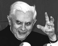 Per la serie "I ladri di soldi non sono il peggio, se in giro ci son ladri di vita": Eugenia Roccella e Joseph Ratzinger.