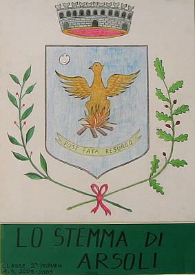 Lo stemma di Arsoli disegnato dalla Seconda Elementare dell’anno scolastico 2008 - 2009 (Cliccalo per ingrandirlo!)