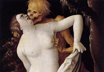 "La Morte e la Fanciulla" (1518 - 1520), di Hans Baldung Grien (1485 - 1545).