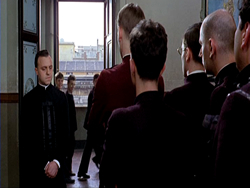 Un�inquadratura de "In nome del Padre", (1972), di Marco Bellocchio.