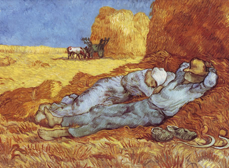 Vincent Van Gogh, "La Mridienne" o "La Sieste", 1890, particolare; olio su tela, 73 x 91 cm, Paris, Muse dOrsay.