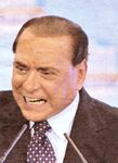 Per la serie "Il partito dell'amore": la faccia piena d'amore di Silvio Berlusconi.