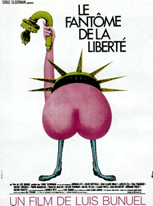 Il manifesto de "Il fantasma della libertà", di Luis Bunuel, messo in palio da ScuolAnticoli tra il Fioroni e la Gelmini, è stato vinto a mani basse da "Beppe".