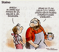 La vignetta di Staino su "L'Unit" del 19 luglio: "Vendola: mi candido alle primarie per sparigliare il centrosinistra. Bobo: Strano. Se c' una cosa di cui il centrosinistra non ha bisogno,  proprio di essere sparigliato".