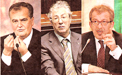 Per la serie "Moccichinoverdopoli": il Calderoli, il Bossi e il Maroni.