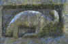 Anticoli Corrado, piazza delle Ville: Fontana di Arturo Martini (particolare)