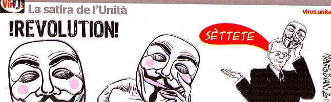 Il Monti secondo Mauro Biani (uno che non ci tiene a fare il "neominzolinista" come certi giornalisti de "La Repubblica") su "L'Unità" di lunedi 14 novembre 2011.